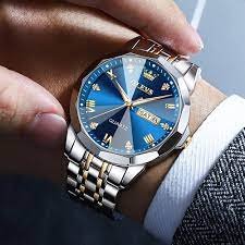 Butter Fly Lock OLEVS 9931G New Exclusive Design Quartz Watch for Men black Dail