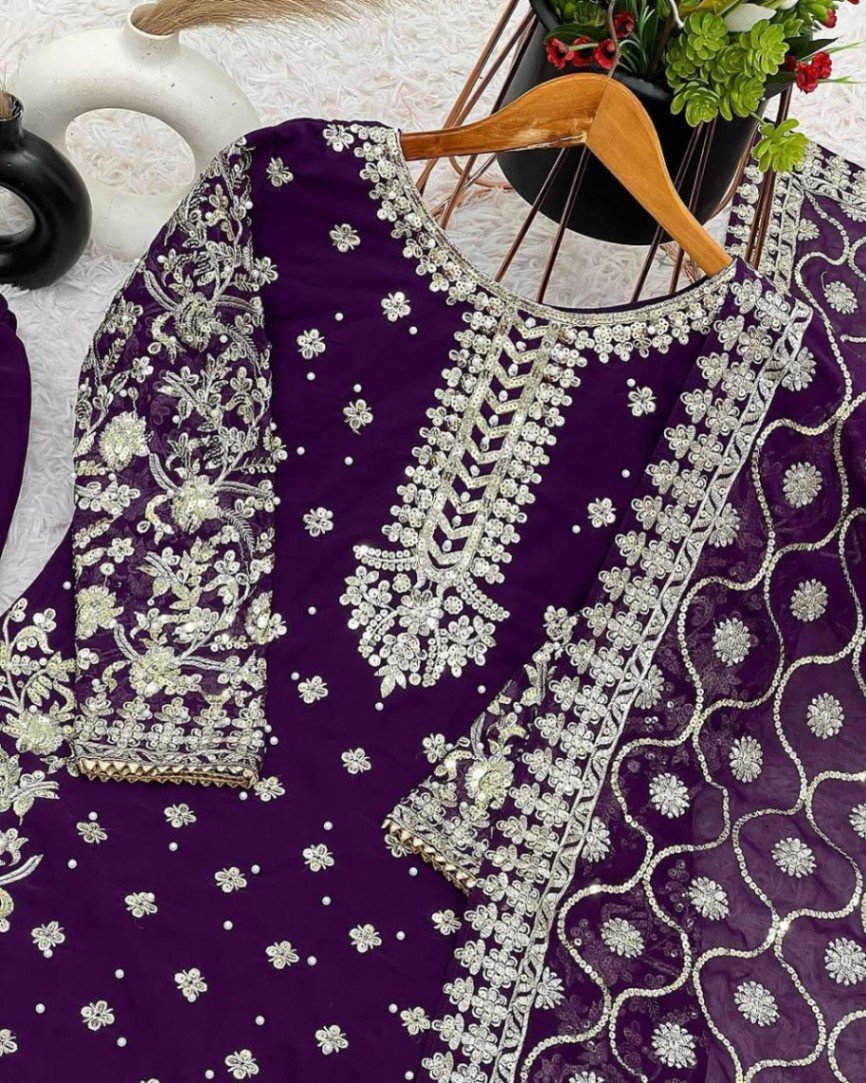 Sequence Computer Work Kameez Set