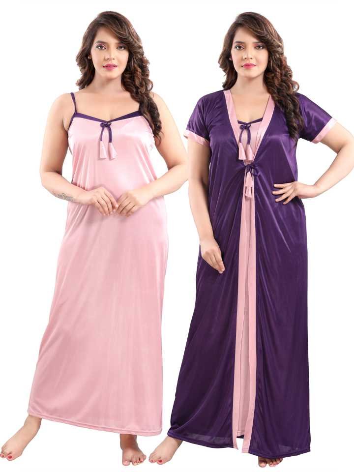 Lace Design 2 Part Night Dress