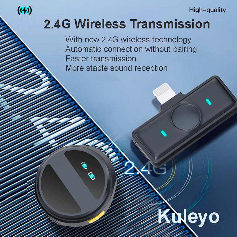 SX21-New 2-in-1 Wireless Lavalier Microphone – Dual Mic Setup for Crystal Clear Mobile Recording 
