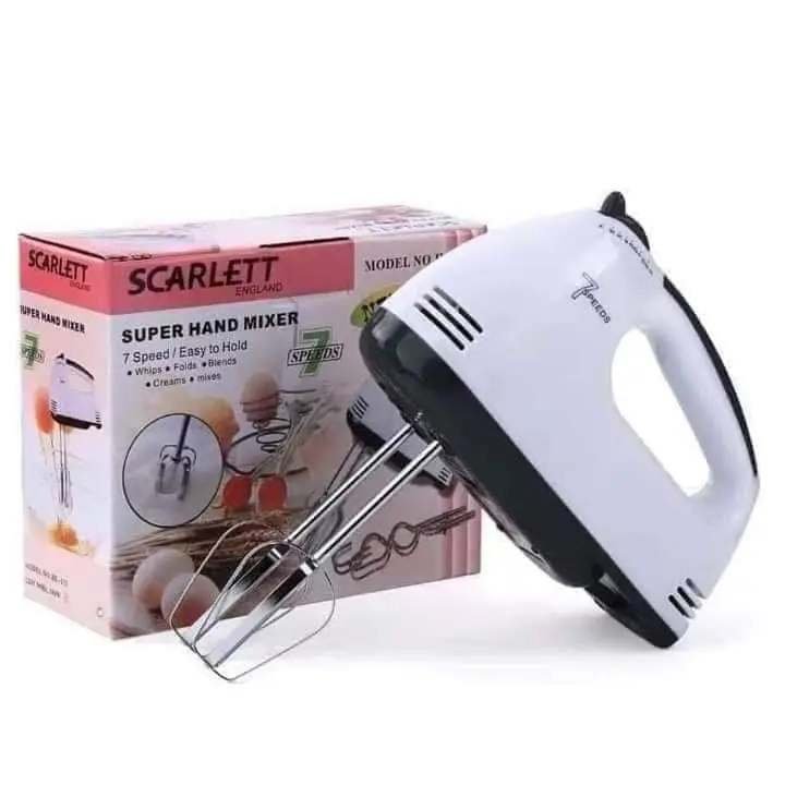 Scarlet 7 SPEED Portable High Grade Hand Mixer, Egg Beater, Egg Cake/Cream Mixer -10  