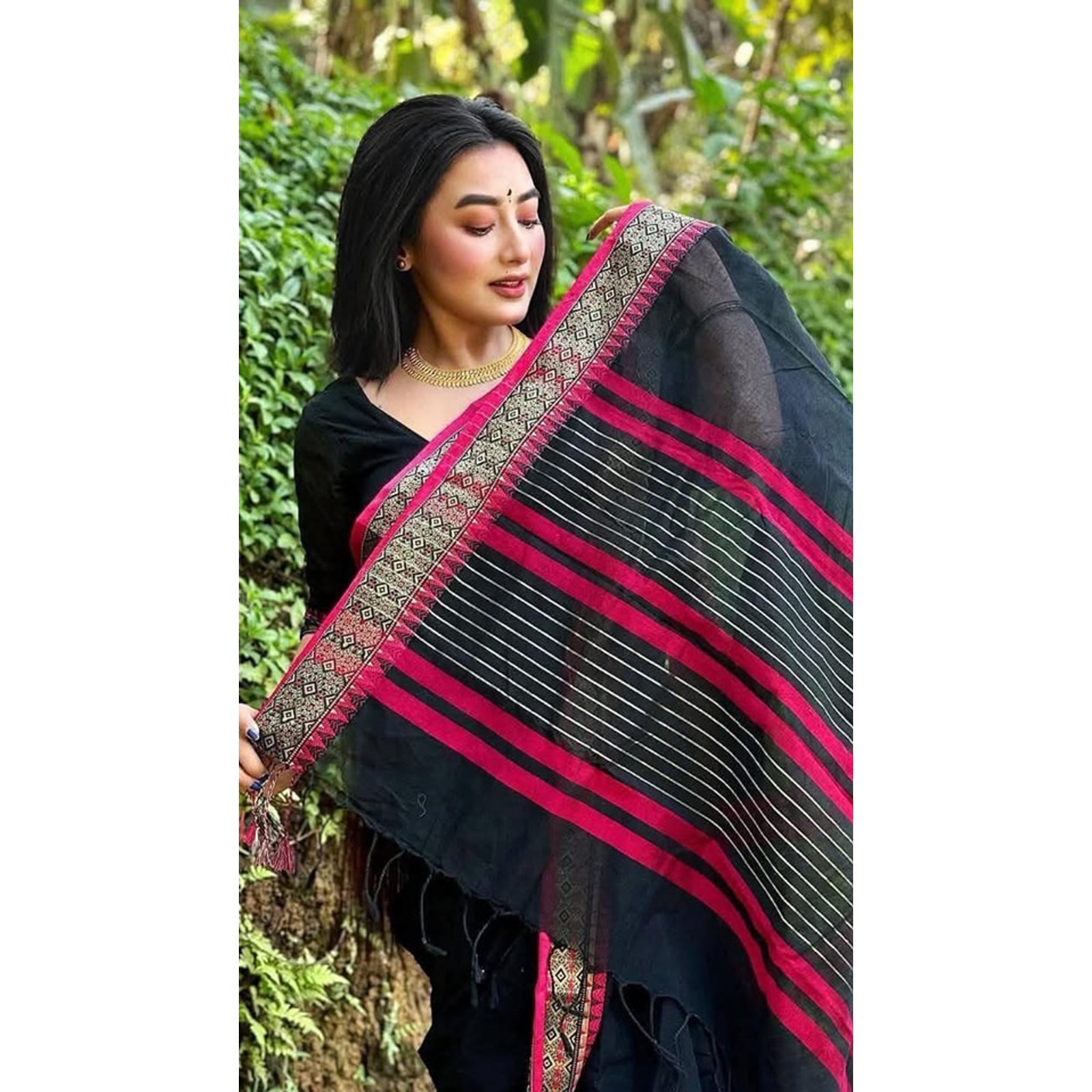 Half silk sharee with blause pcs