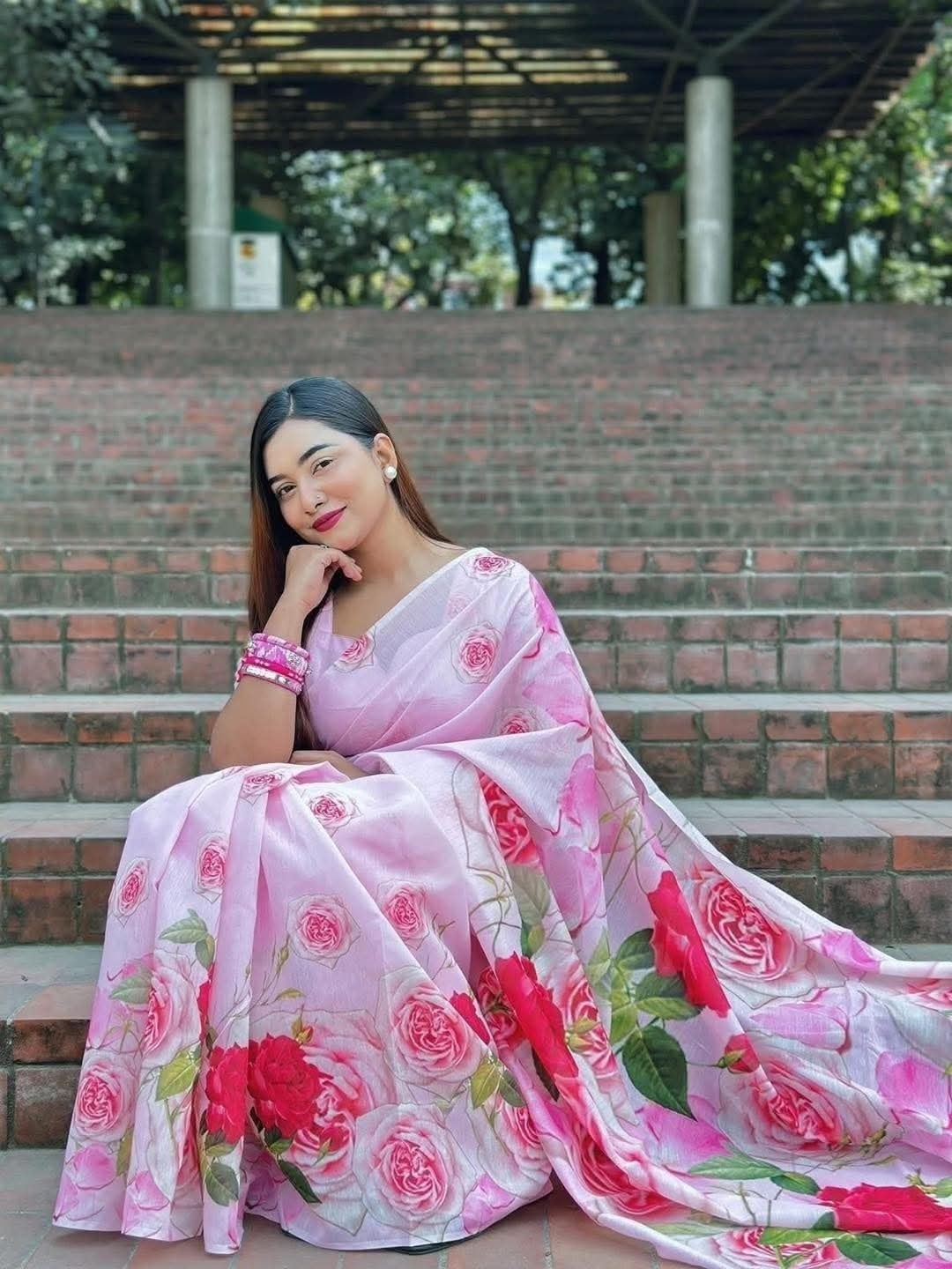 Digital print sharee