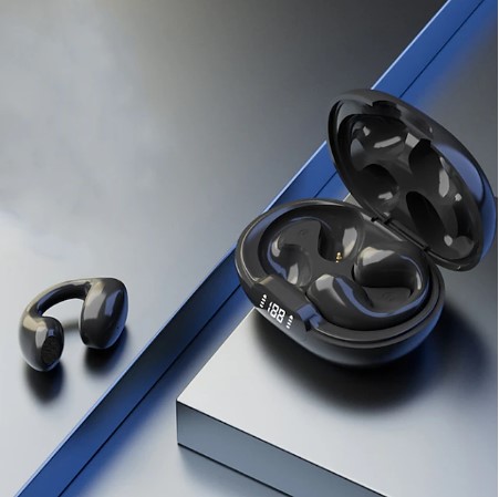 Painless Wear Ear-clip Earphones, Air Conduction, HiFi Stereo, Clip On Wireless Earphone, Touch Control Model LY22