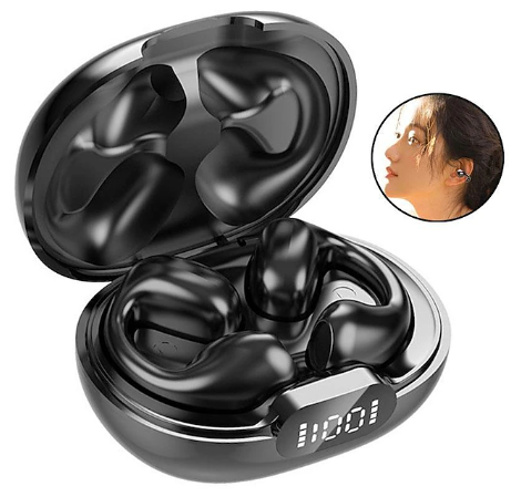 Painless Wear Ear-clip Earphones, Air Conduction, HiFi Stereo, Clip On Wireless Earphone, Touch Control Model LY22