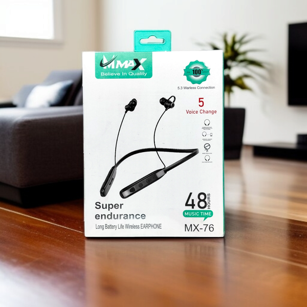 M-MAX MX-76 super endurance Long battery life wireless Earphone 