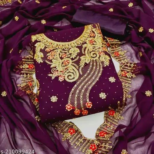 Georgette Embroidery Four Piece