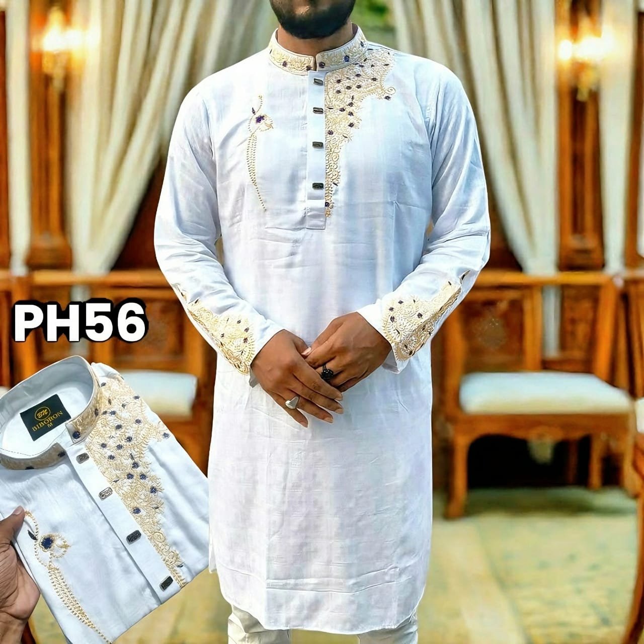 Soft Cotton Embroidery Panjabi