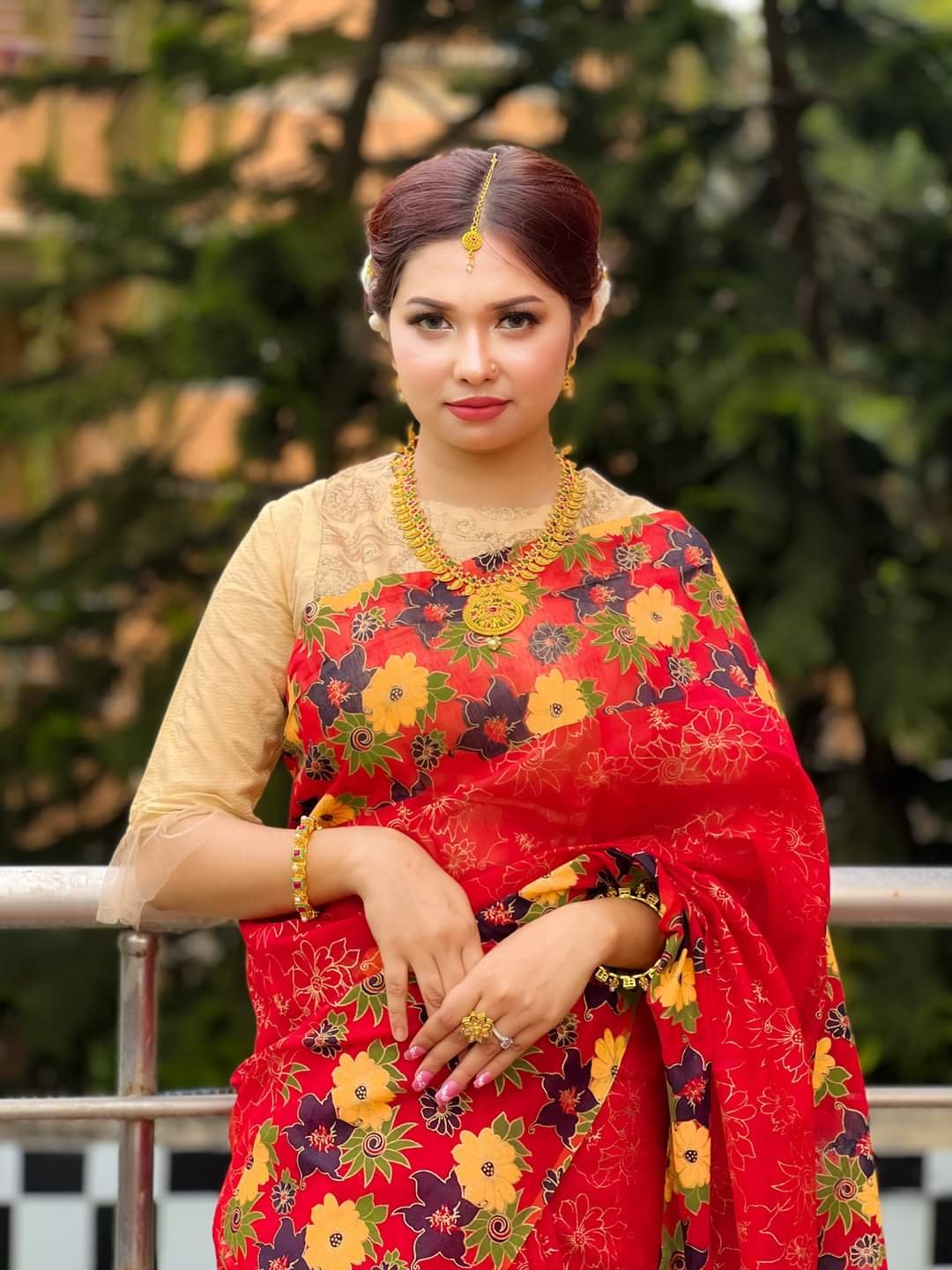 Half Silk Handprited Sarees