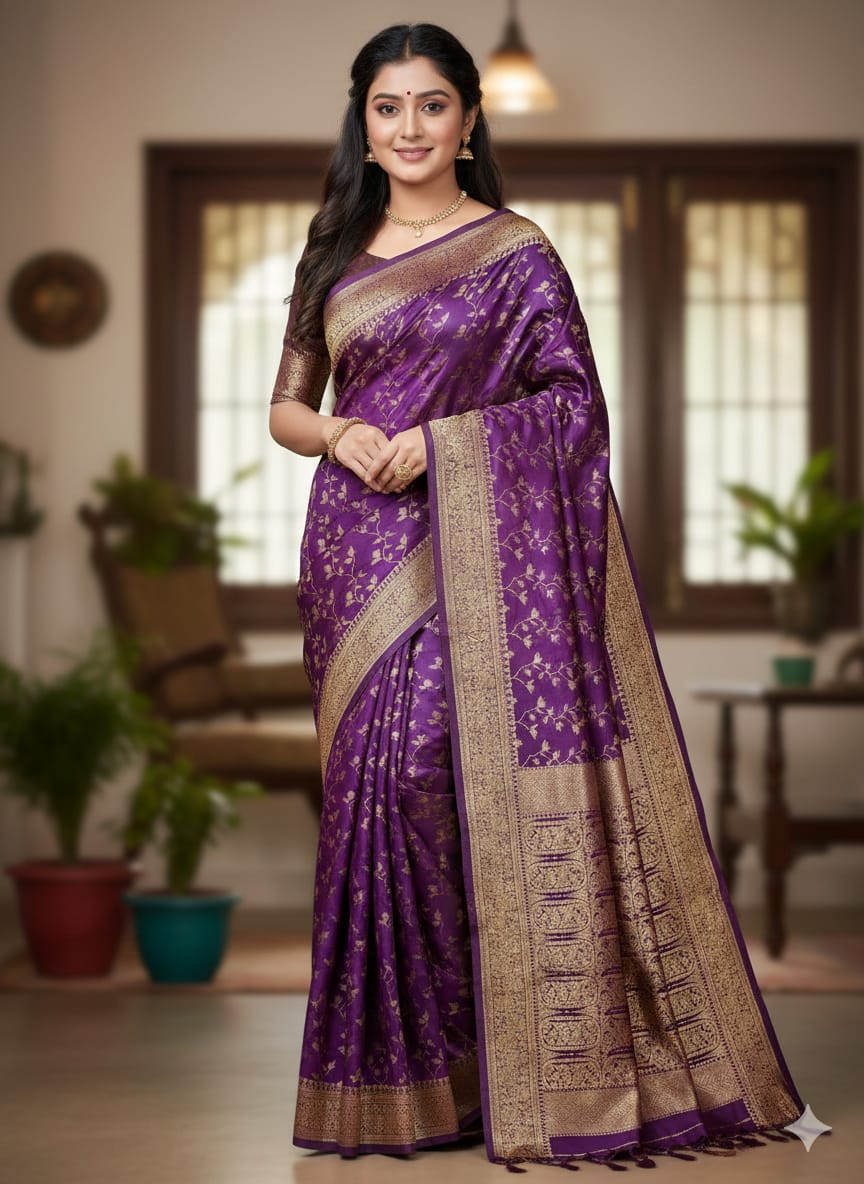 Kashmeri Katan Saree