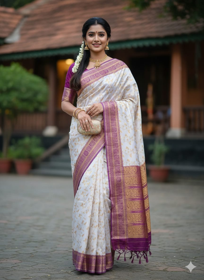 Kashmeri Katan Saree