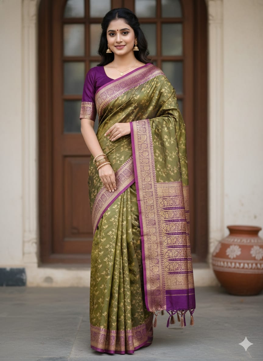 Kashmeri Katan Saree